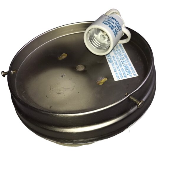 Ceiling Light Fixture Flushmount Flush Mount Round Circular GLobe Lamp Metal 6" - Picture 7 of 10